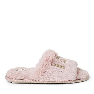 Dearfoams Bridal "I Do Crew" Women's Faux-Fur Slide Slippers