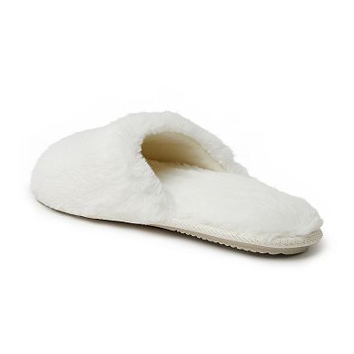 Dearfoams "I Do" Faux-Fur Bridal Women's Slide Slippers