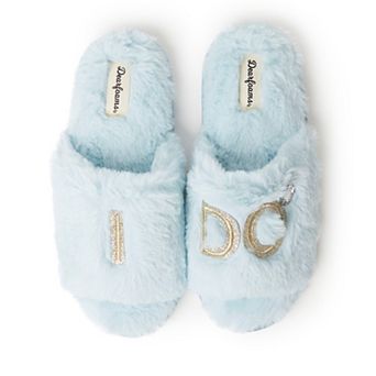 Dearfoams "I Do" Faux-Fur Bridal Women's Slide Slippers