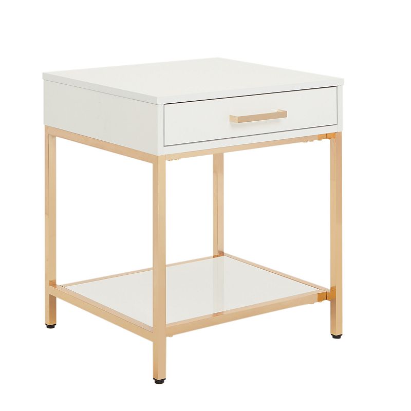 OSP Home Furnishings Alios End Table, White