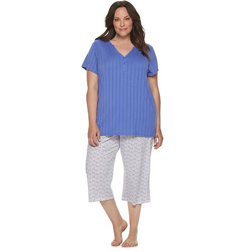 Plus Size Croft & Barrow® Sleep Tee & Pajama Capri Set