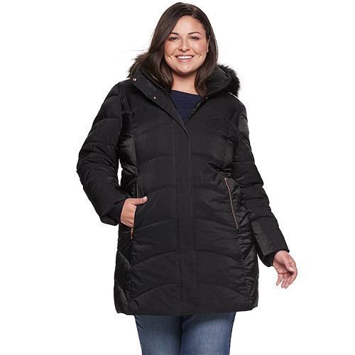 Plus Size ZeroXposur Freya Heavyweight Shimmer Coat