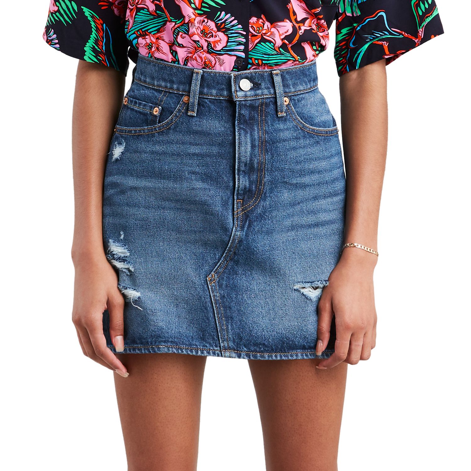 kohls jean skirt