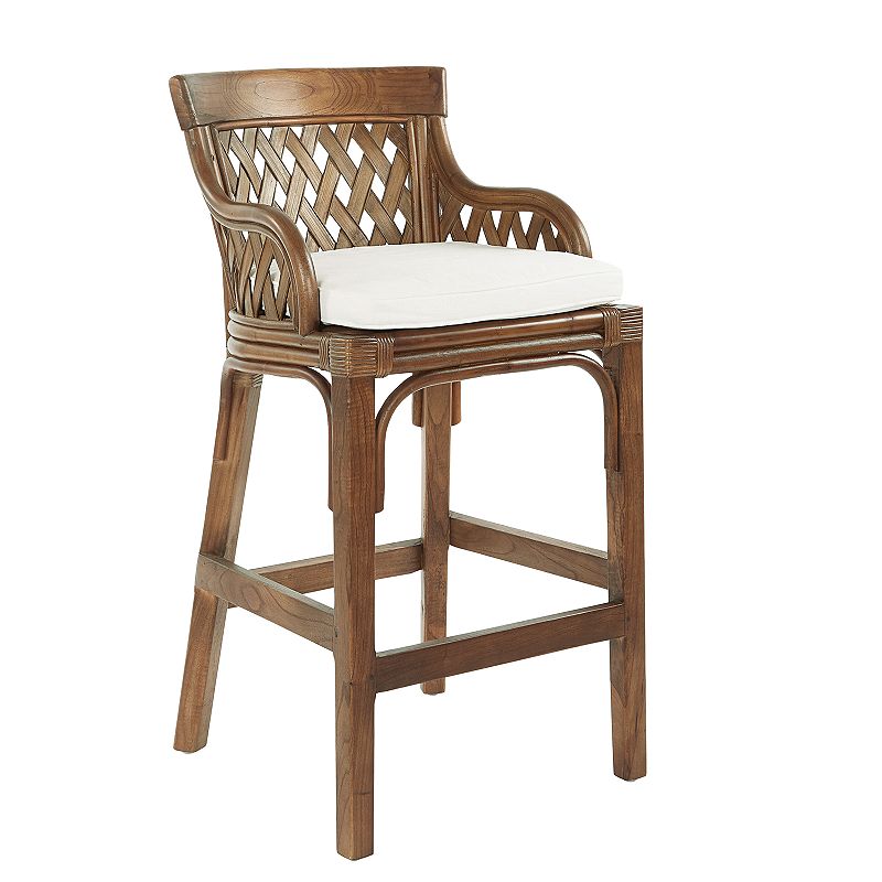 Office Star Products Plantation Bar Stool, Brown