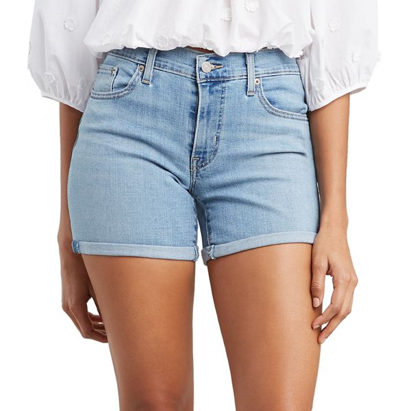 Actualizar 61+ imagen women’s levi’s mid-length jean shorts