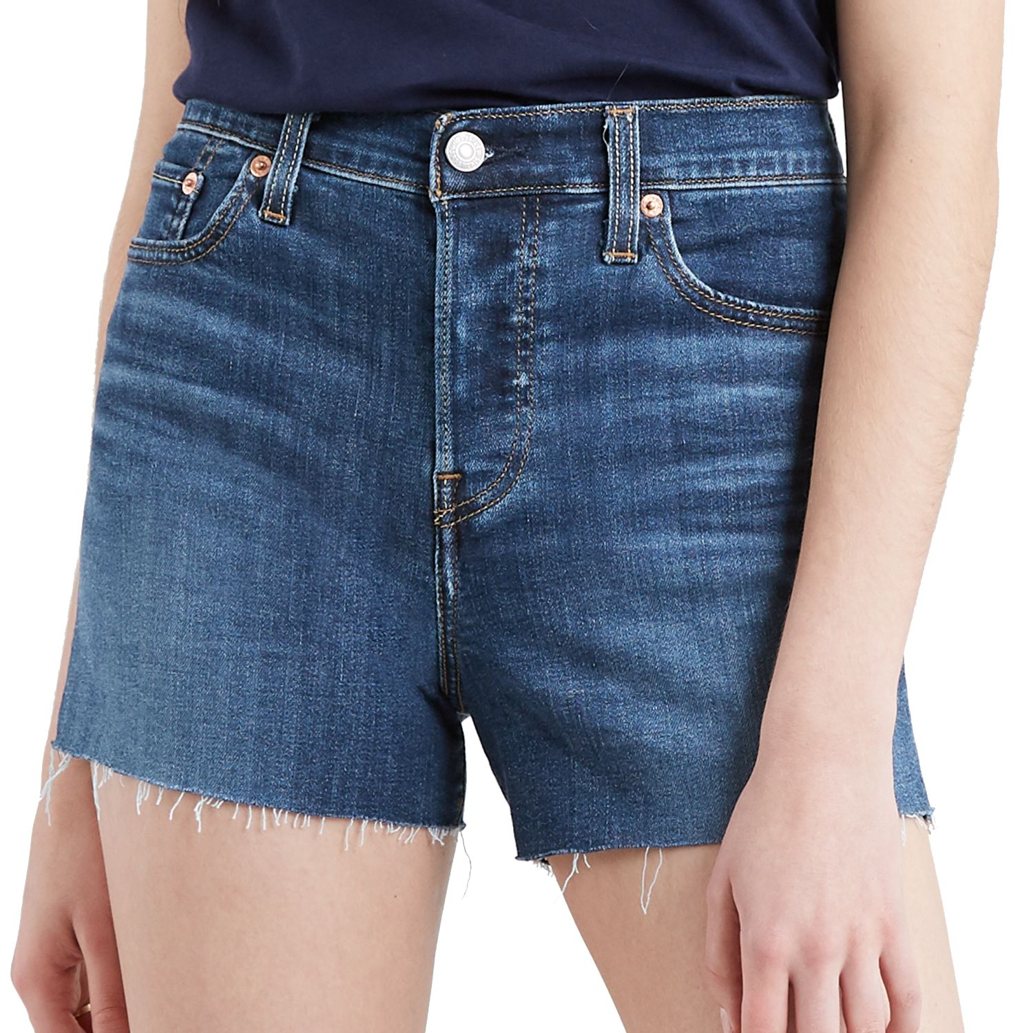 high rise levi shorts