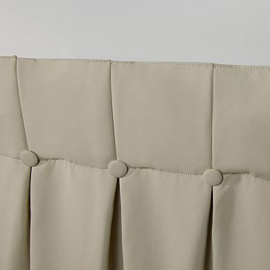Exclusive Home 2-pack Woven Blackout Button Top Window Curtains