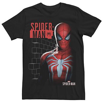 Men's Marvel Spider-Man Bricks Graphic Tee