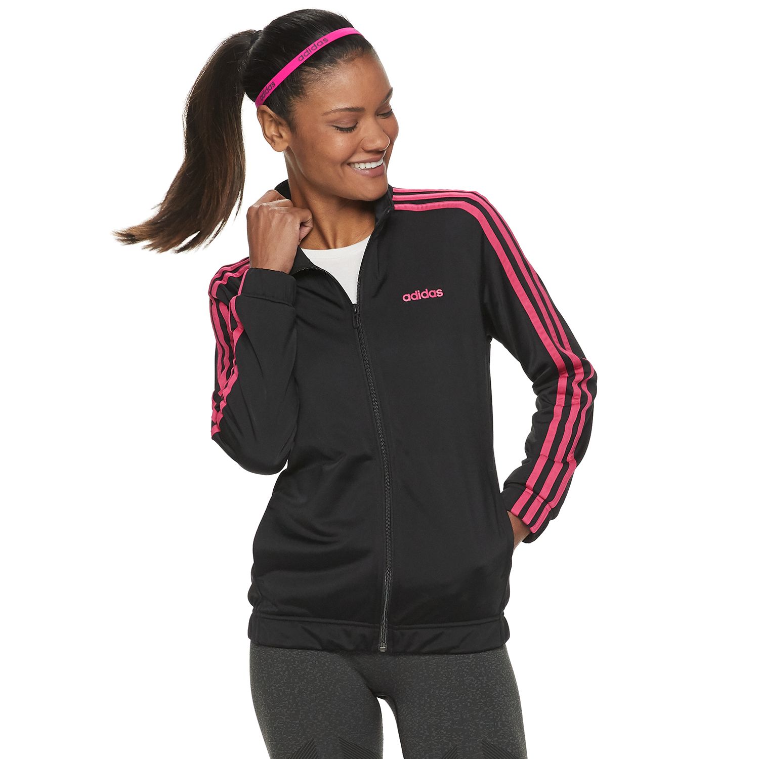 adidas women's 3 stripe tricot jacket