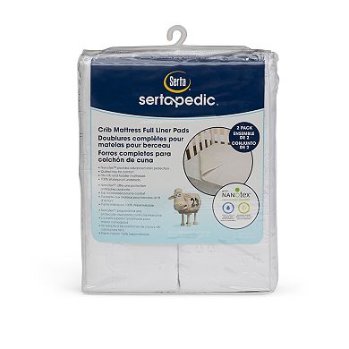 Simmons Kids Serta Sertapedic Crib Mattress Liner Pads (Pack of 2)