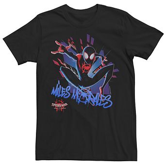 Men's Spider-Verse Ultimate Spider-Man Morales Spidey Explosion Tee