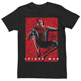 Men's Avengers Infinity War Iron Spider-Man Web Slinger Tee