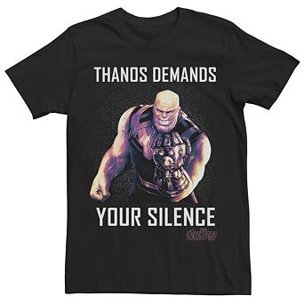 Men's Marvel Avengery Infinity War Thanos Silence Graphic Tee