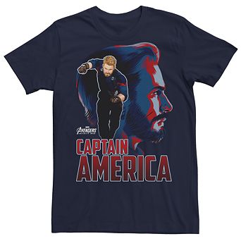 Men's Marvel Avengers Infinity War Captain America Silhouette Graphic Tee