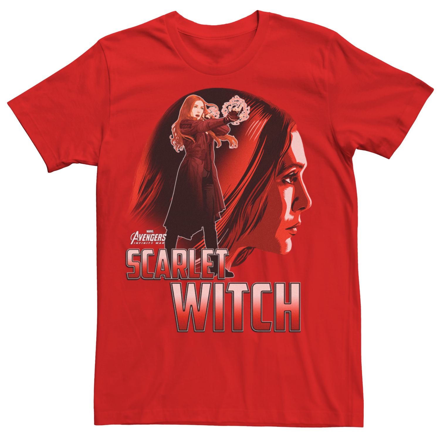 Image for Licensed Character Men's Marvel Avengers Infinity War Scarlet Witch Silhouette Graphic Tee at Kohl's.