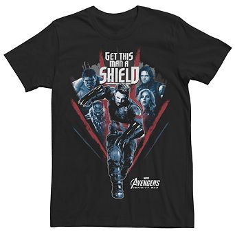 Men's Marvel Avengers Infinity War Captain America Shield Graphic Tee