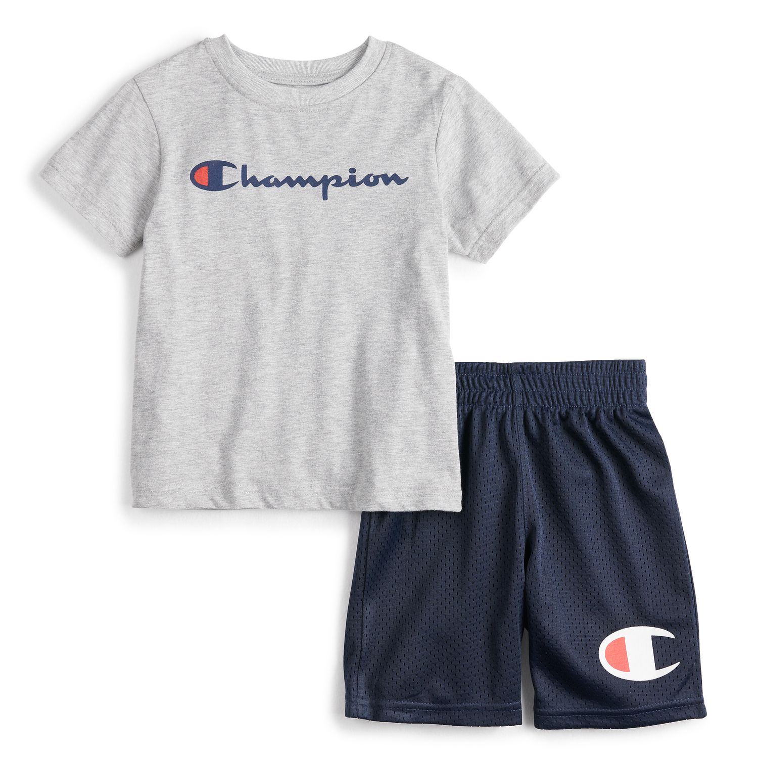 champion logo shorts