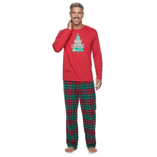 Men's Jammies For Your Families® Red Plaid Merry Christmas Family