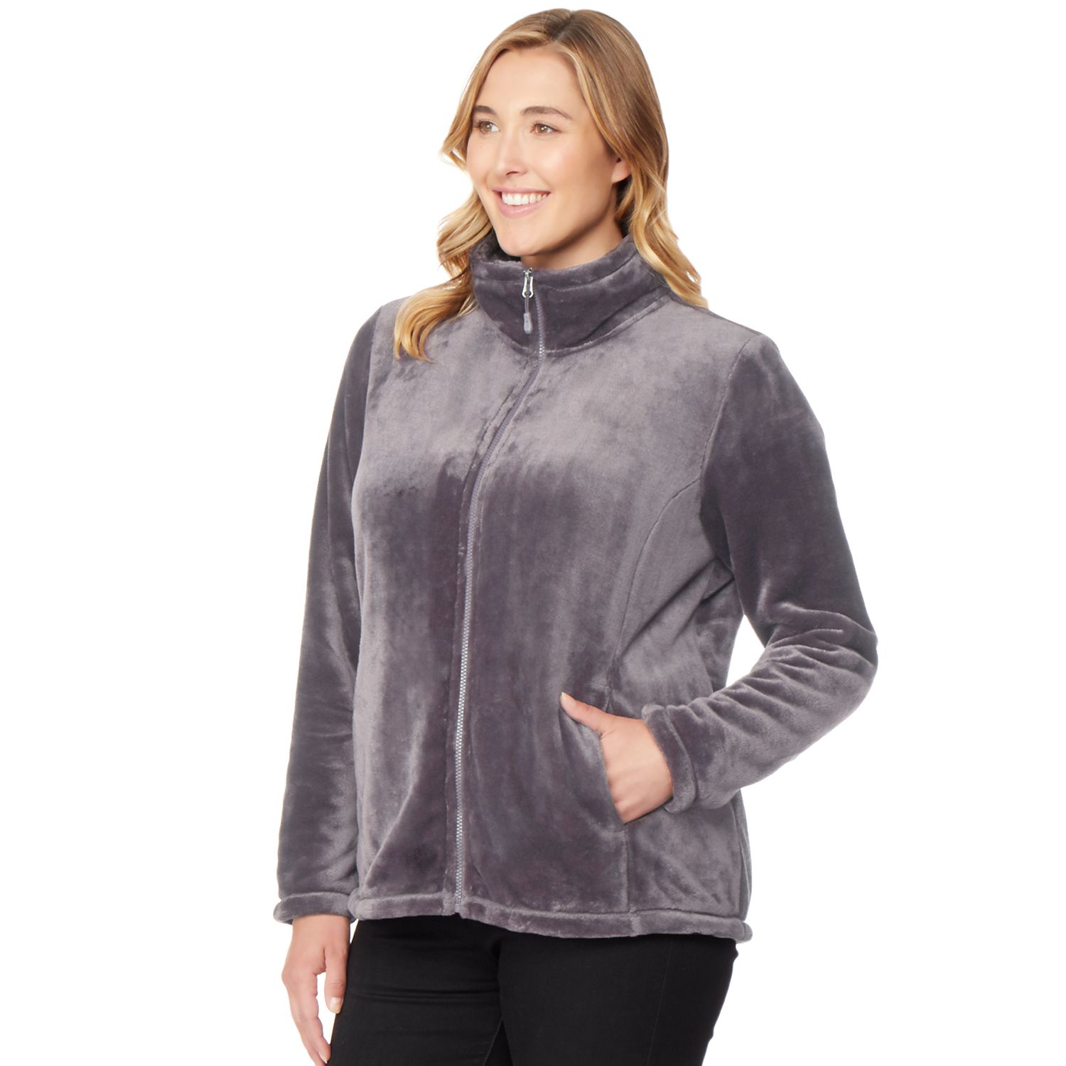 ladies plus size fleece jackets