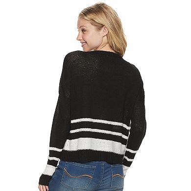 Juniors' SO Striped Pullover Sweater