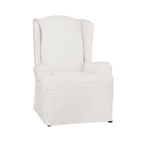 Sure Fit Scotchgard Relaxed Fit Wing Chair Slipcover