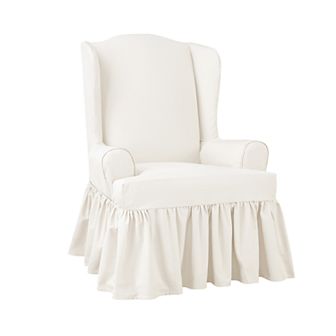 Sure Fit Scotchgard Relaxed Fit Wing Chair Slipcover