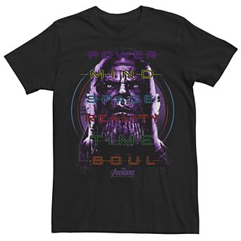 Men's Marvel Avengers Infinity War Thanos Stone Words Graphic Tee
