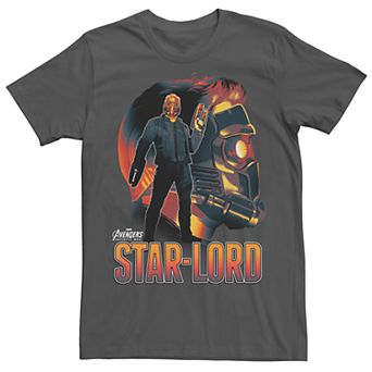 Men's Marvel Avengers Infinity War Star Lord Silhouette Graphic Tee