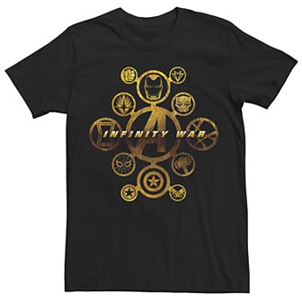 Men's Marvel Avengers Infinity War Cast Logos Graphic Tee