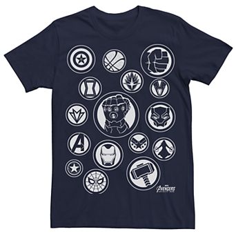 Men's Marvel Avengers Infinity War Cast Symbols Graphic Tee