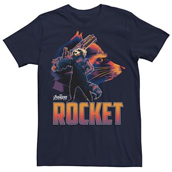Men's Marvel Avengers Infinity War Rocket Raccoon Silhouette Graphic Tee