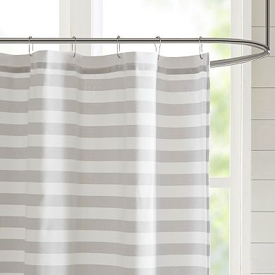Madison Park Donna Stripe Blended Yarn Dyed Woven Shower Curtain