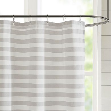 Madison Park Donna Stripe Blended Yarn Dyed Woven Shower Curtain