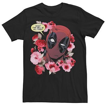 Men's Marvel Comics Deadpool Floral Tee