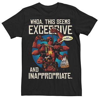 Men's Marvel Comics Deadpool Excessive and Innapropriat Tee