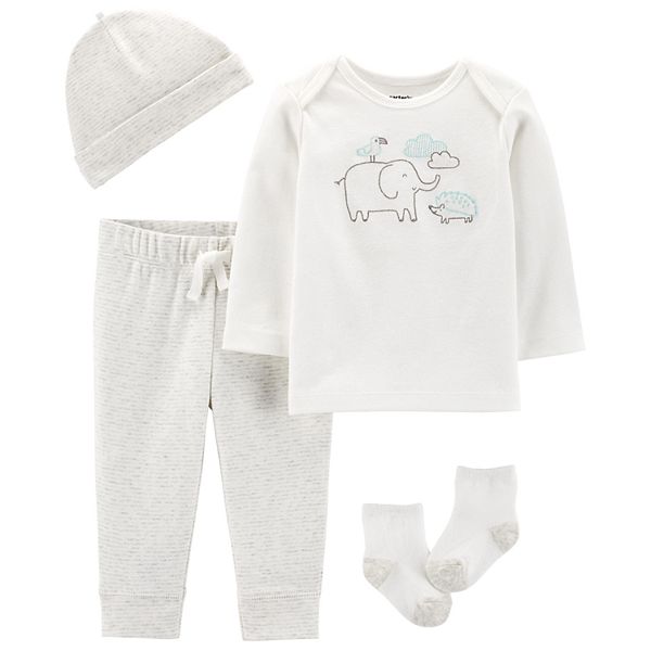 Baby Carter's 4-Piece Embroidered Animal Set
