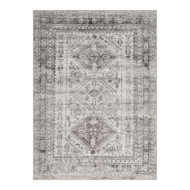 Decor 140 Marseille Distressed Traditional Rug, Grey, 8X10 Ft