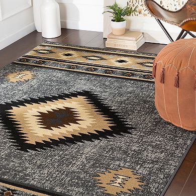 Decor 140 Charcoal Primordial Bohemian Rug