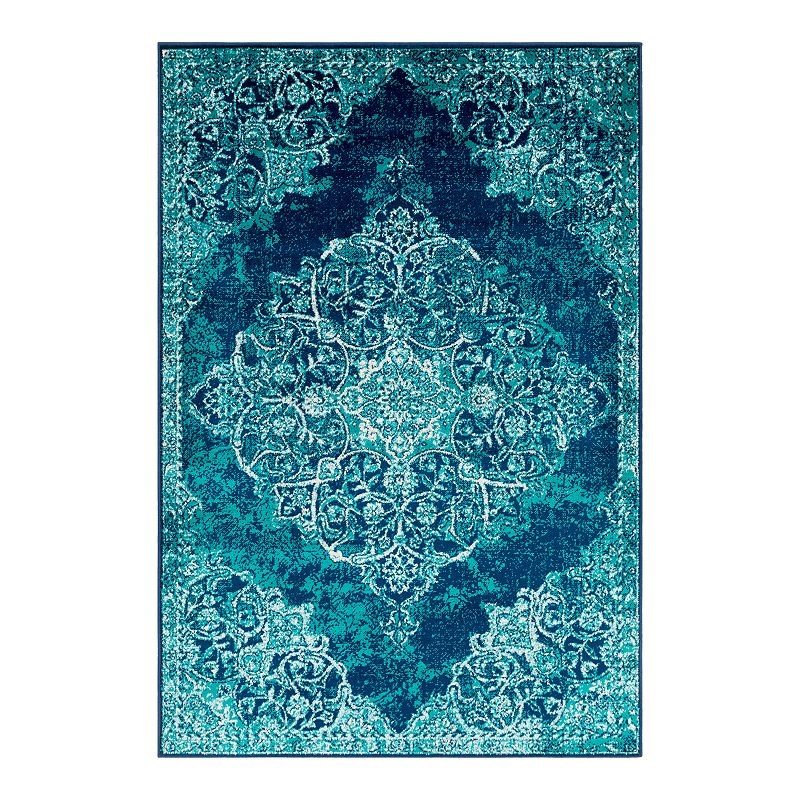 Decor 140 Primordial Medallion Rug, Blue, 6.5X9.5 Ft
