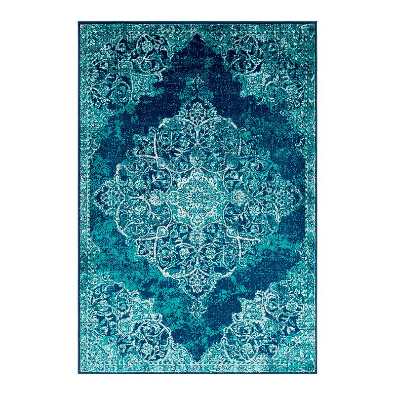 Decor 140 Primordial Medallion Rug, Blue, 6.5X9.5 Ft