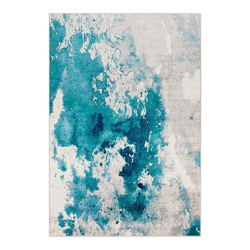 Decor 140 Primordial Abstract Rug, Blue, 8X11 Ft
