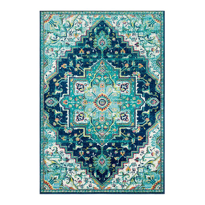 Decor 140 Primordial Medallion Rug, Blue, 8X11 Ft