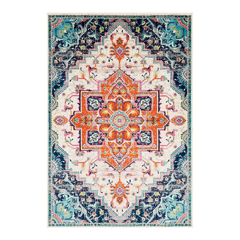 Decor 140 Primordial Medallion Rug, Orange, 8X11 Ft
