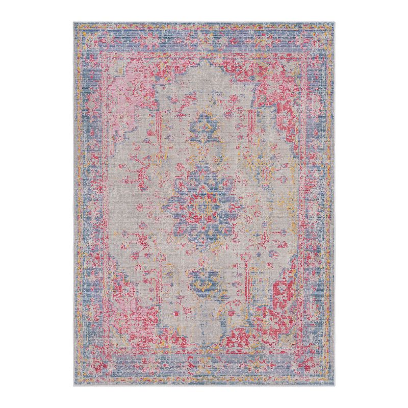 Decor 140 Kreios Distressed Medallion Rug, Purple, 8X10.5 Ft