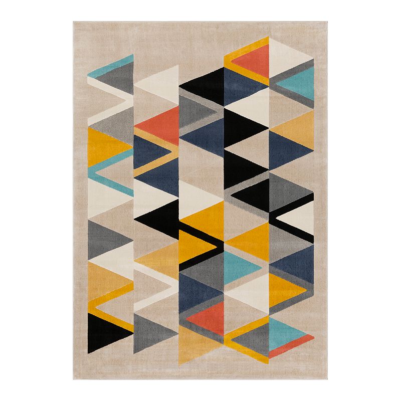 Decor 140 Felicity Geometric Rug, Multicolor, 5X7 Ft