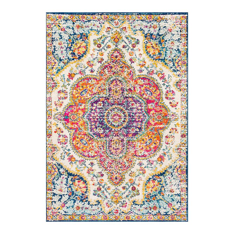 Decor 140 Raja Distressed Traditional Rug, Multicolor, 8X10 Ft
