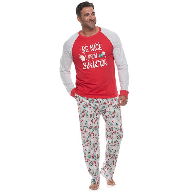 Big Tall Jammies For Your Families Fun Santa Top Bottoms