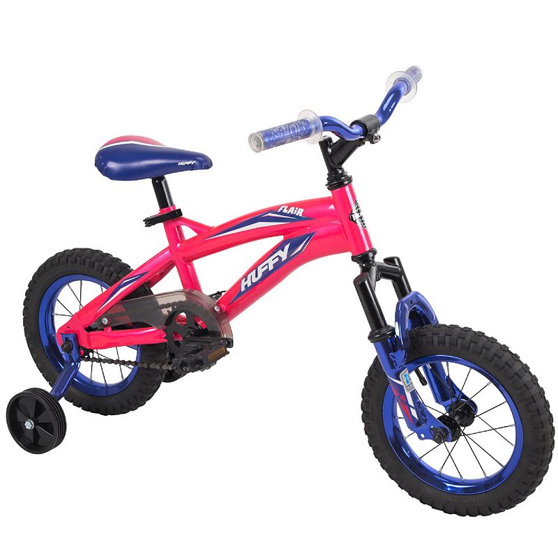 Huffy Flair Kids Girls 12 Inch Bike Bicycle with Training Wheels, Ages 3 to 5