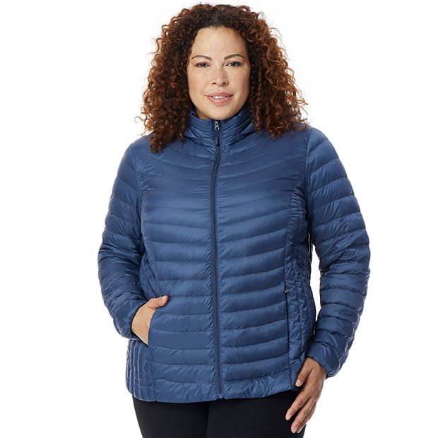 Plus Size HeatKeep Silk Nano Packable Down Jacket