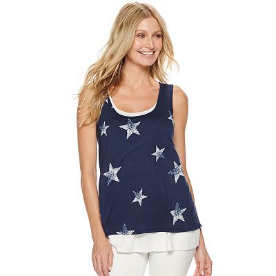 Maternity a glow Mock Layer Nursing Tank